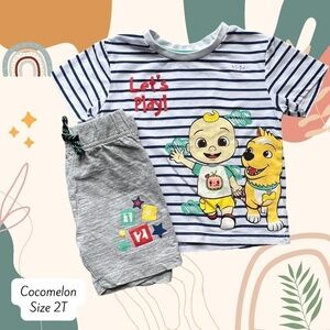 Cocomelon 2T Shorts and T-shirt Set